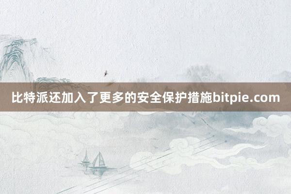 比特派还加入了更多的安全保护措施bitpie.com