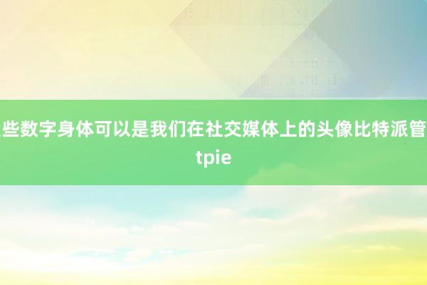 这些数字身体可以是我们在社交媒体上的头像比特派管网
bitpie