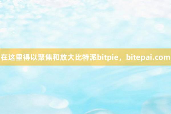 在这里得以聚焦和放大比特派bitpie，bitepai.com