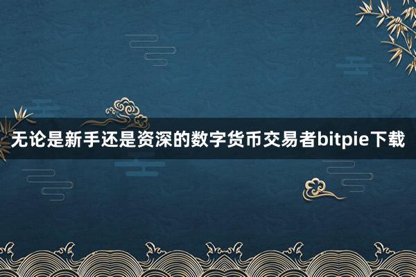 无论是新手还是资深的数字货币交易者bitpie下载