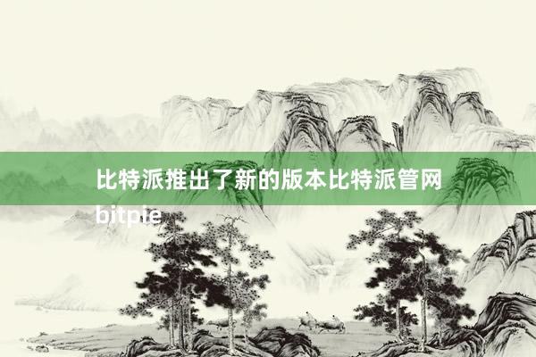 比特派推出了新的版本比特派管网
bitpie