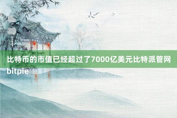 比特币的市值已经超过了7000亿美元比特派管网
bitpie