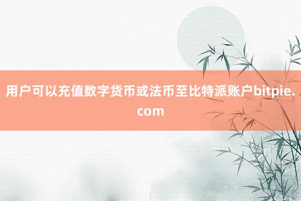 用户可以充值数字货币或法币至比特派账户bitpie.com