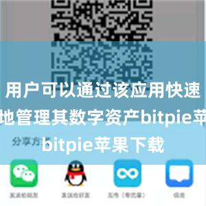 用户可以通过该应用快速、便捷地管理其数字资产bitpie苹果下载