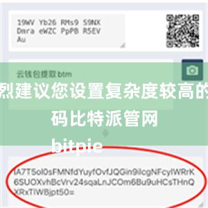 强烈建议您设置复杂度较高的密码比特派管网
bitpie