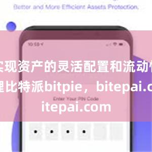 实现资产的灵活配置和流动性管理比特派bitpie，bitepai.com