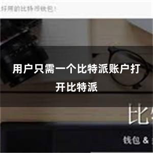 用户只需一个比特派账户打开比特派