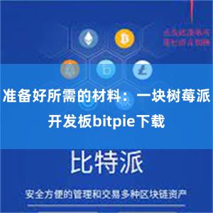 准备好所需的材料：一块树莓派开发板bitpie下载